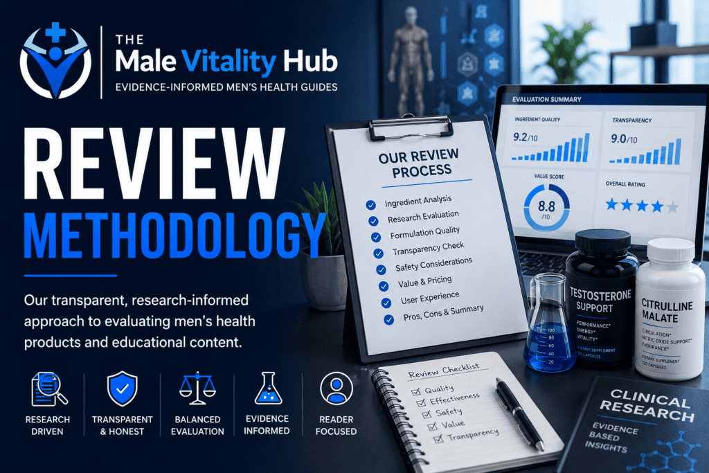 Review Methodology page featured image for The Male Vitality Hub